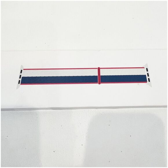 Apple Watch Watchband International Collection US Sport Loop Blue White Red NEW - Picture 7 of 10